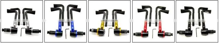 BJ-LG-003 Bent Style Universal Red 7/8" 22mm CNC Motorcycle Brake Lever Guard