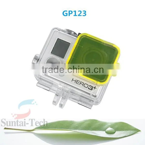 Wholesale New design Gopros accessories Under sea Diving Colorful Lens Filter/Protective Cover For Go pro Heros 3+ GP123