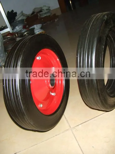 hot sale solid plastic wheels with bearings