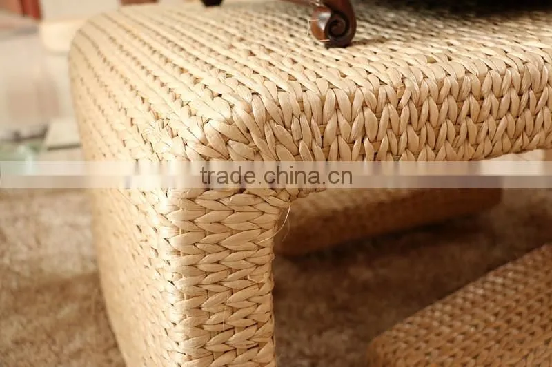 unique design environmental handmade natural fiber cornhusk tea table set