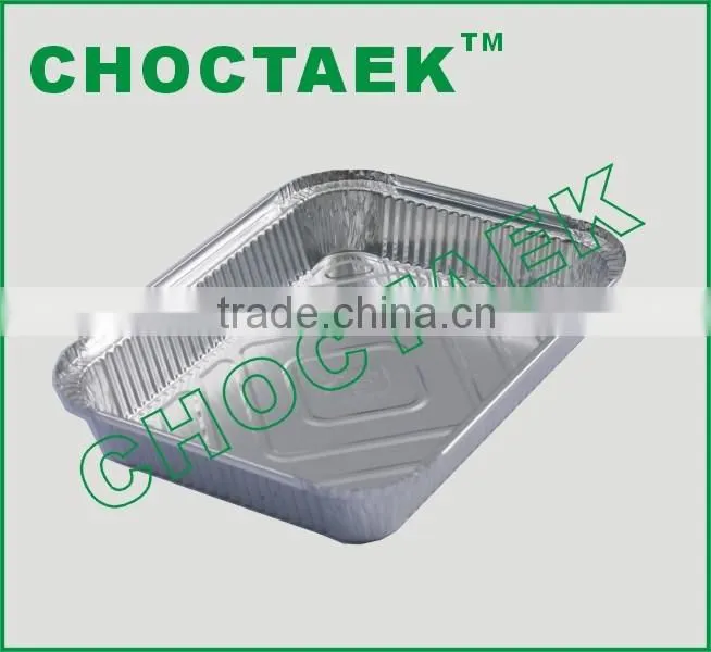 2-cavities aluminium foil food container mold