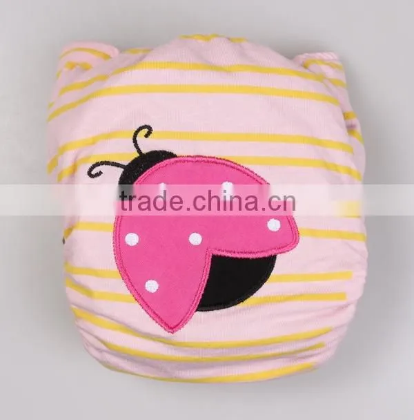 Cotton Embroidered Charocal Cloth Diaper