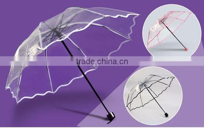 Hot sale ladies fashion 2015 abaya advertising kids child clear transparent umbrella