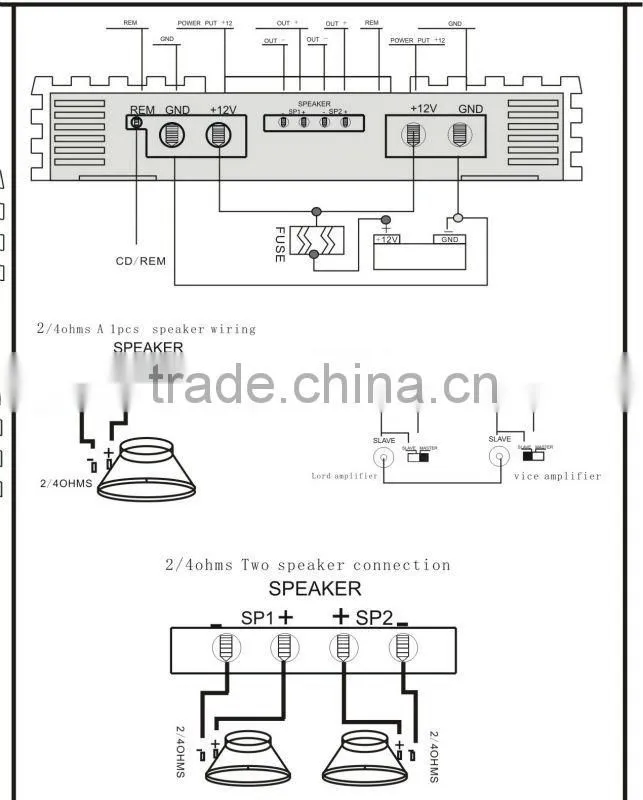 larger power amplifier car amplifier professional style 10000W
