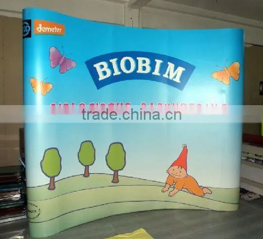 Factory custom 3*3m aluminium stand fabric display pop up banner