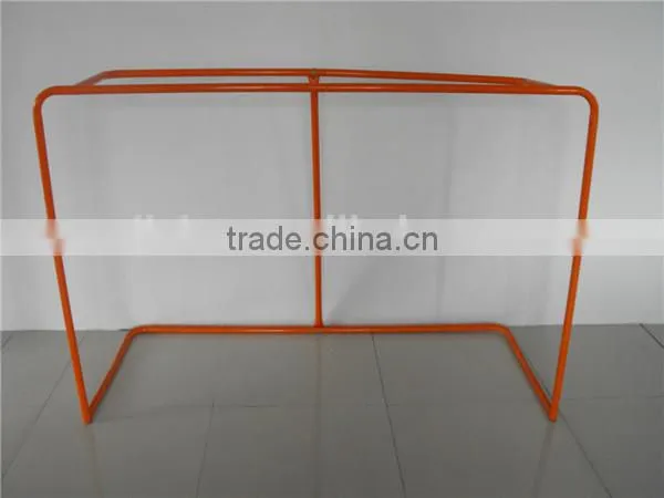 Street hockey goal post for training with a shooting target