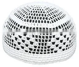 African is handmade white muslim hats for men