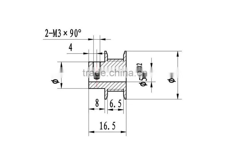 GT2 Timing Pulley, 5mm Bore, 50 Teeth, for 6mm belt