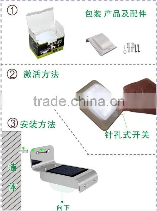 Aluminum solar sensor LED light, solar light, solar motion light