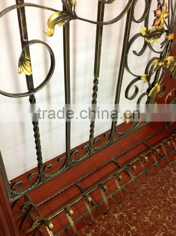 Top-selling artistic wrought iron window guard