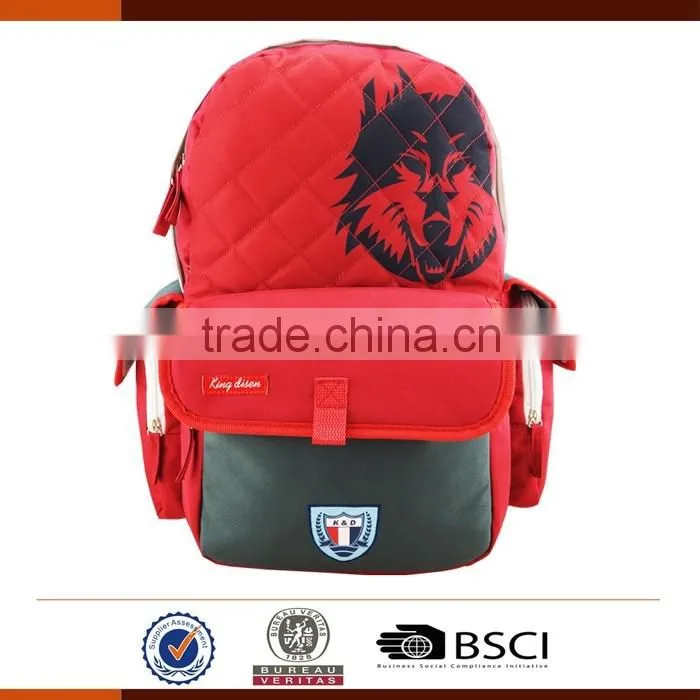 Stylish 600D Student School Bag With Laptop Compartment