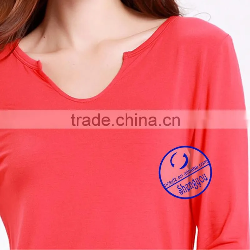 100 viscose women long sleeve t shirts wholesale china