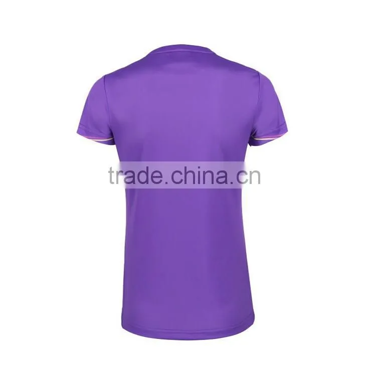 2016 custom wholesale wecking moisture ladies running tshirt