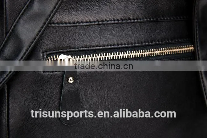 high quality korean style black woman leather leisure backpack