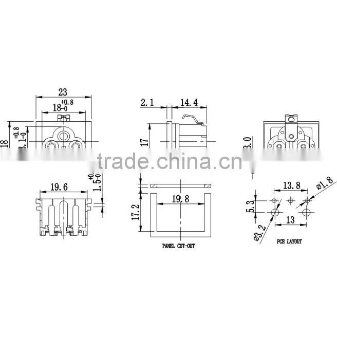 ICE C6 AC inlet white power socket&switched socket