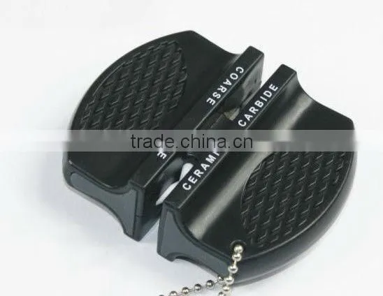 2-Step Portable/Pocket Knife Sharpener with Key Chain