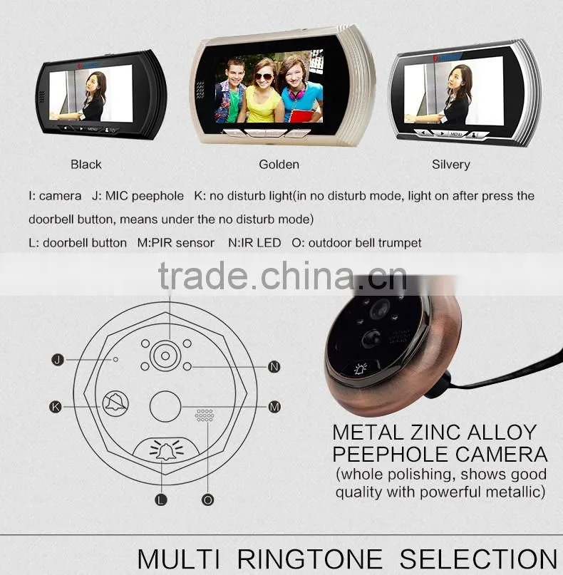 4.3" digital video peephole door camera,digital peephole camera,digital peephole door viewer