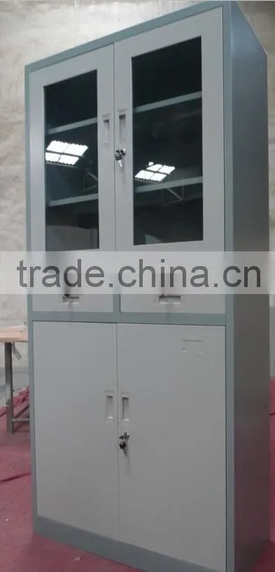 office steel folding storage file cupboard with two drawer