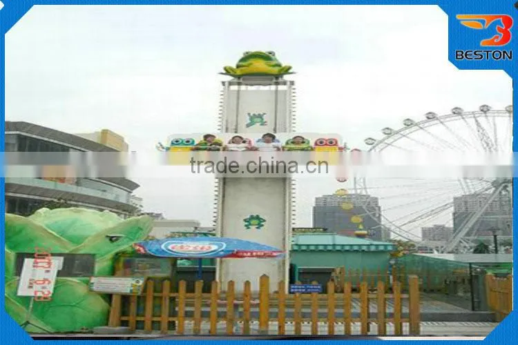 Amusement Jumping Hopper Frog drop tower rides, Mini free fall Tower