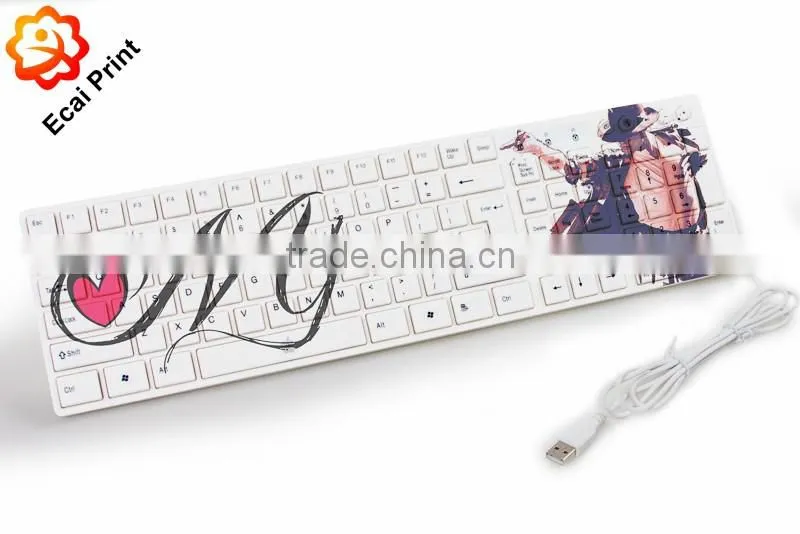 2016 latest design custom made digital printing computer keyboard