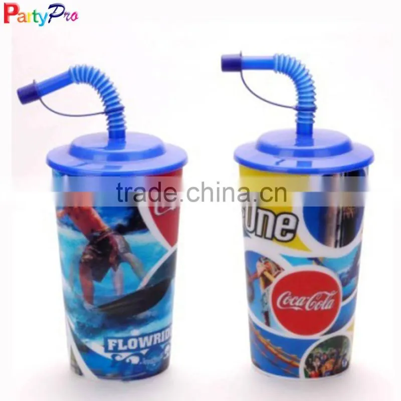 2016 Promotional Product Colorful Cup With Straw