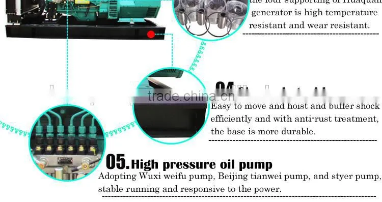 Shandong weifang industry 150kw generator diesel