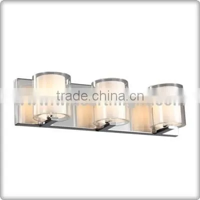 UL CUL Listed Glass Shade Hotel Bath Mirror Fixture Lamp 3 Bulb Wall Vanity Light W81135