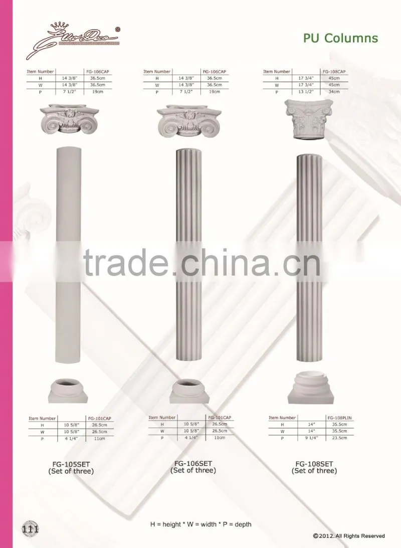 2015 High Quality Good price beautiful new modern luxury pu decorative wood moulding