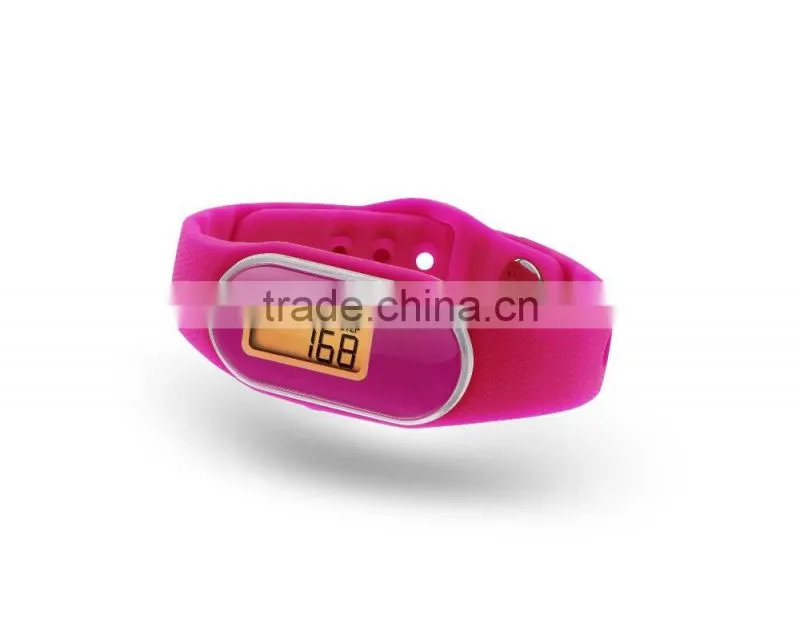 3D sensor calories waterproof pedometer watch with one tap mode function