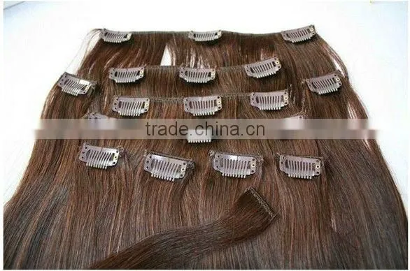 Wholesale beautiful brazilian clip in curly hair extensions 20inch for black women