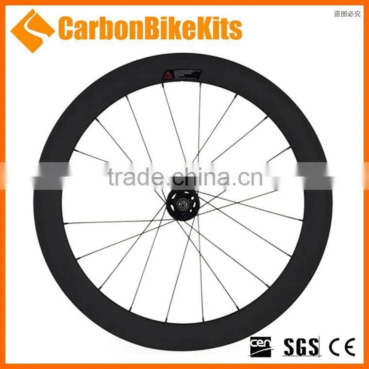 Super Stiffness CarbonBikeKits TW60C track carbon wheel light,60mm clincer carbon track wheelset