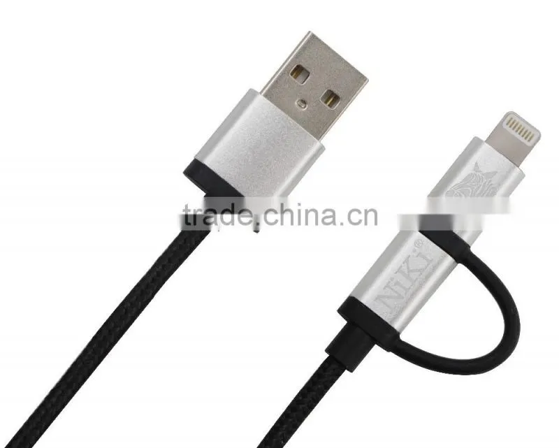 Nice Designed 2 in 1 USB Charging Cable for iPhone and Android Product