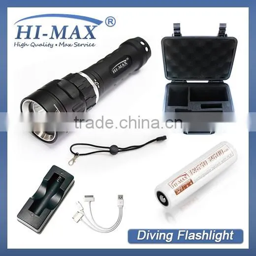 Hi-Max NEW Diving Torch CREE XM-L U2 LED 3800 Lumens Diving Flashlight X5