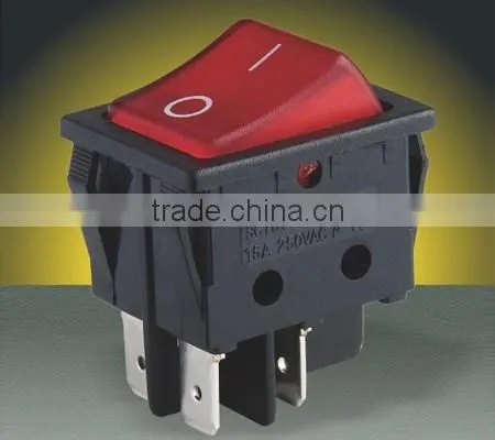 SC767B T125 Vehicle rocker switch, double pole,1E4/5E4, UL approved