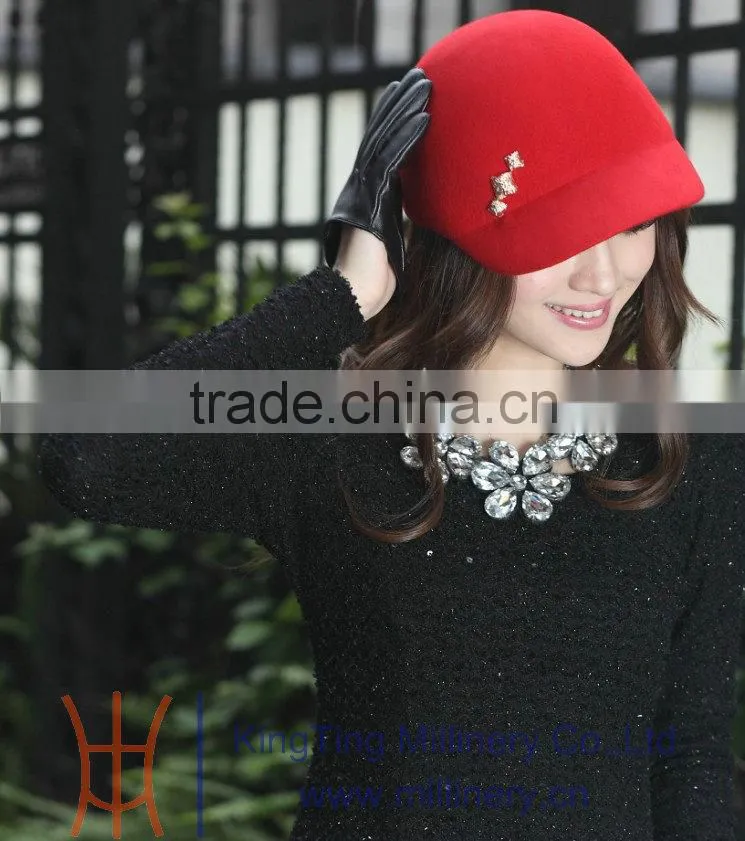 Wholesale Winter Hat Red/Blue Wool Hat For Women