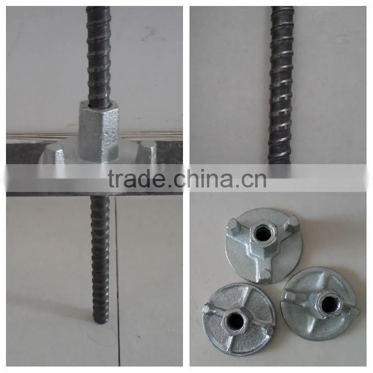formwork ball screw tie rod and wing nut