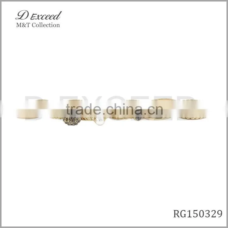 latest new fashion gold ring designs set for women