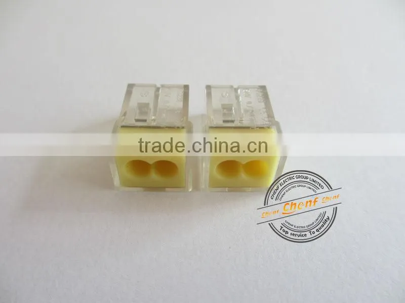 High Quality Push In 2.5mm Electrical Wiring Connector 2 Pole