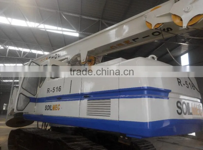 Used Soilmec R516 Hydraulic Crawler Rotary Drilling Rig Construction Equipment for Sale