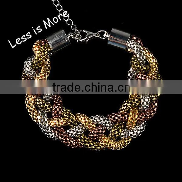 gold,silver ,rose gold clasp chain braclet ,hollow bracelet for men
