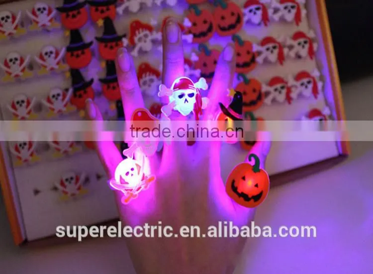 Professional design holidays rings customized wholesale cheap plastic led finger ring