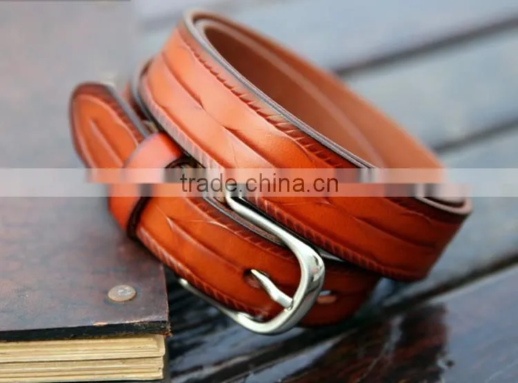 Vintage genuine leather belt for women
