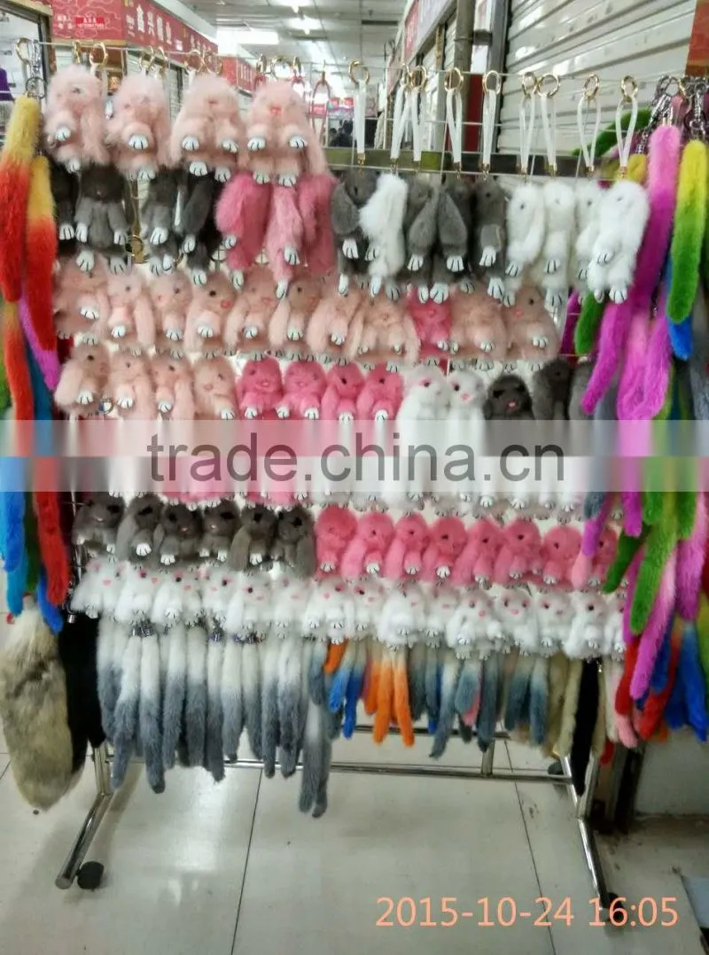 cute real mink fur rabbit ornaments