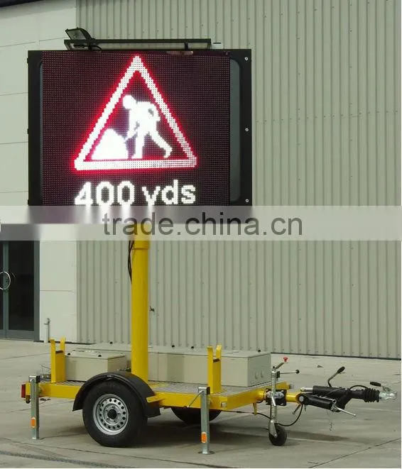 Australian standard solar traffic LED trailer signs VMS