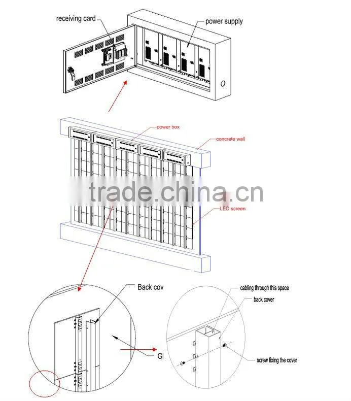 hot new products ali P10/P16/P20 transparent magic Video led glass display/screen