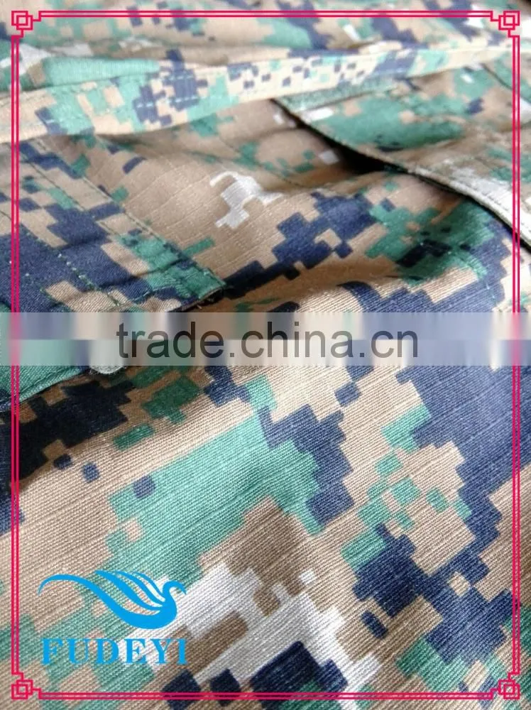 china textile polyester antistatic camoflage printed oxford fabric with pu coating