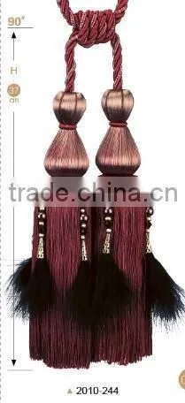 china supplier beaded cord tassel