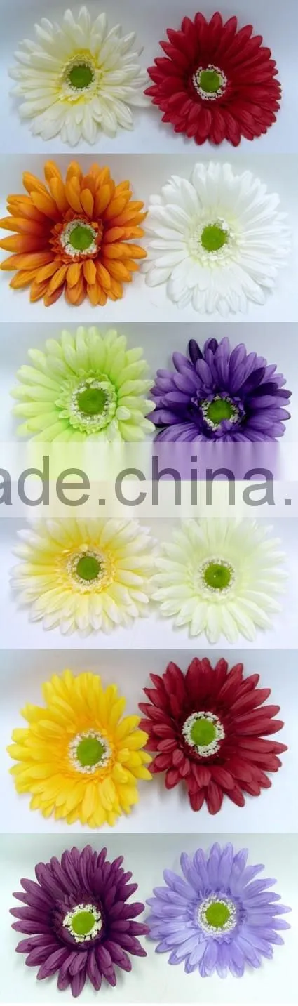 Artificial Flowers Diameter 14.5cm Red Silk Big Gerbera Flower Head