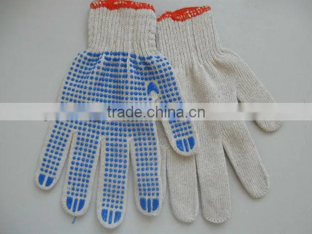 knitted seamless pvc hand gloves