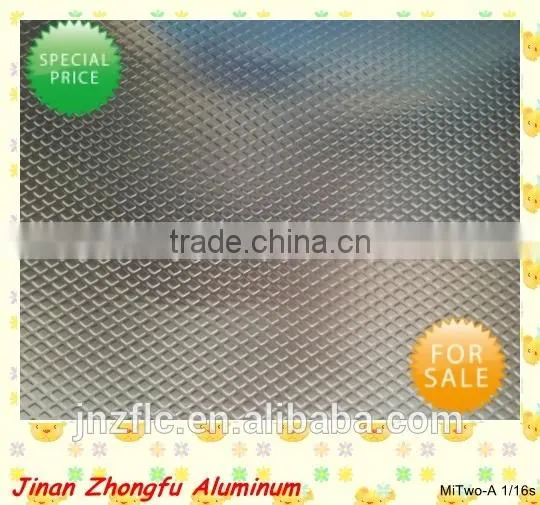 Embossed Surface Treatment and O-H112 Temper diamond embossed aluminum plate